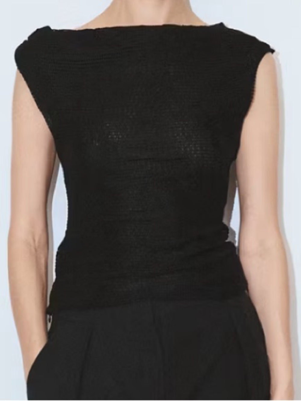 Mango Black Crochet Shell Camisole ASYMMETRIC TOP WITH FLORAL EMBROIDERIES 2528